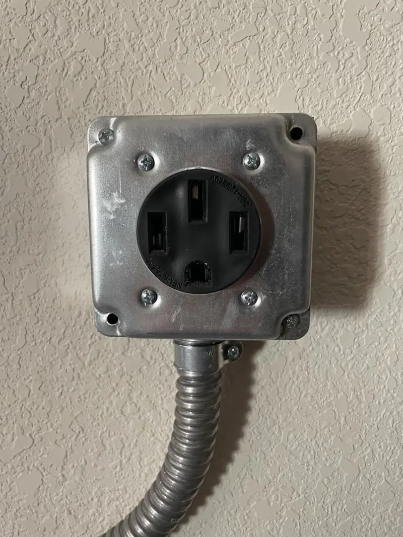 NEMA 14-50 outlet installed for Smart Home Electrical in Caldwell